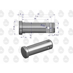 Apatinės svirties jungties kaištis C 385 originalus Ursus