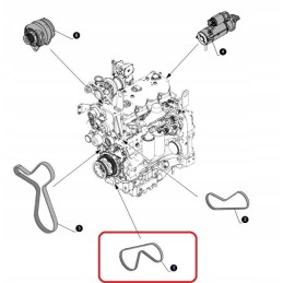 New Holland T5 T6 47801625 CNH diržas
