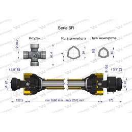 Kardaninis velenas 1660 2270 830 sankaba jed warynski