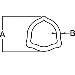 Išorinis trikampis profiliuotas vamzdis 4x4mm 1m