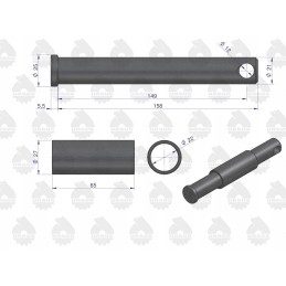 Šakės tvirtinimo kaištis su rėmu C 330 C 360 Ursus