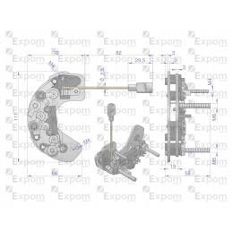 Generatoriaus diodo lygintuvas ax230000 ex260000 ax
