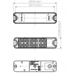 Priekabos galinis žibintas 12v 24v
