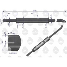 Duslintuvas 1460mm emaliuotas mf3 emalis originalus Ursus