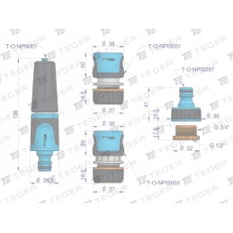 Dušo komplektas 1 2 3 4 tege