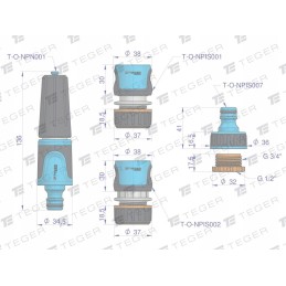 Dušo komplektas 1 2 3 4 tege