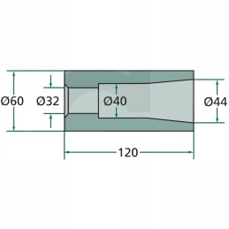 Suvirinimo įvorė 120mm 18100 25 granitas