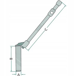Sys deutz kablio kaištis tiesi rankena 31 500 mm