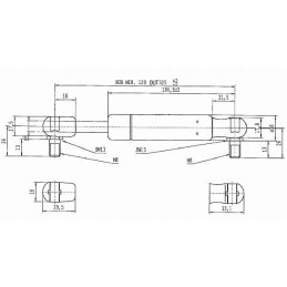 Dujinė spyruoklė 325 mm 350n tipo d stabilus