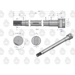 Dešinysis stabdžių velenas C 330 originalus Ursus