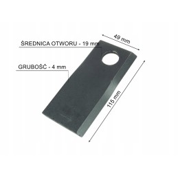 Įstrižas peilis 115 49 4 kairysis disko kraštas