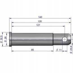 Lauko prikabinimo šakės kaištis c 330 360 506763