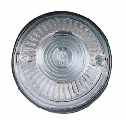 Apvali gabaritinė lempa 12v, balta, užsukama, geka