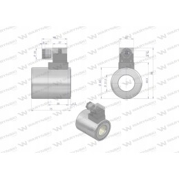 Solenoidinio vožtuvo skirstytuvo ritė 12v dc 48w Warynski