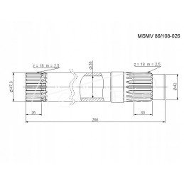 Varomasis velenas sukabino 18 dantų II C 385 Rolmus