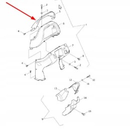 Ts04456010002 viršutinis kabinos plastikinis dangtelis