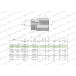Metrinė hidraulinio diferencialo įvorė AB M14x1