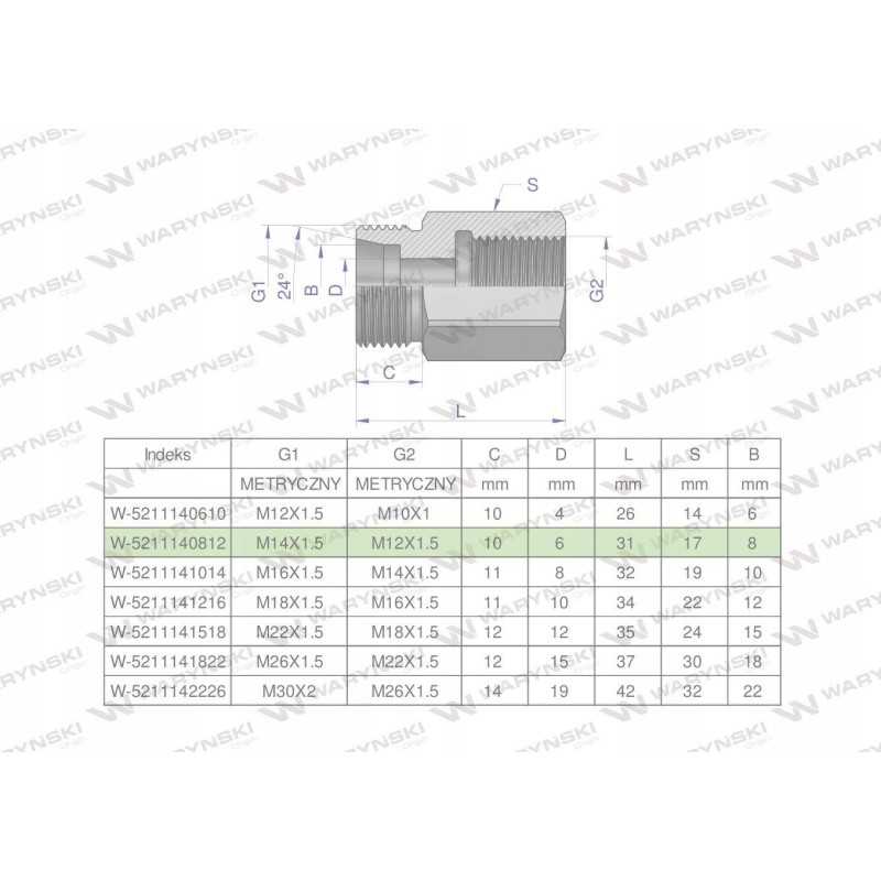 Metrinė hidraulinio diferencialo įvorė AB M14x1