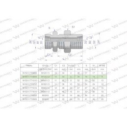 Metrinė pertvaros hidraulinė jungtis bb m14x1