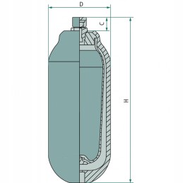 Hidraulinis akumuliatorius 350 cm3 85048001