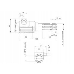 Reduktoriaus kardaninio veleno adapteris 1 3 8