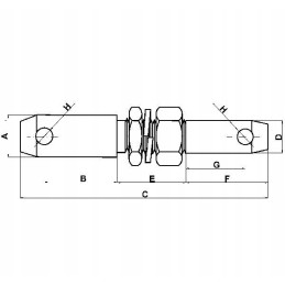 Dvipusis apatinės trauklės prisukamas kaištis 28x5