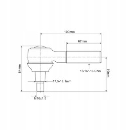 Skersinės traukės galo rutulinė jungtis mf