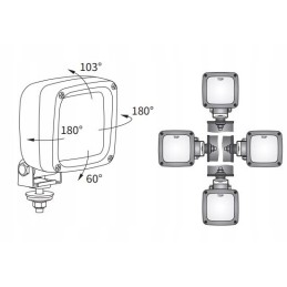Halogeninė darbo lempa h3 70w 100x100x91 ip69k