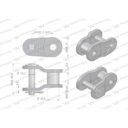 Grandinės jungtis sustiprinta p28ah 1 ansi a 140h