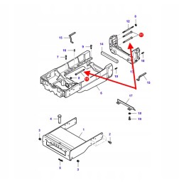 Vhc8530 priekinės ašies korpuso varžtas