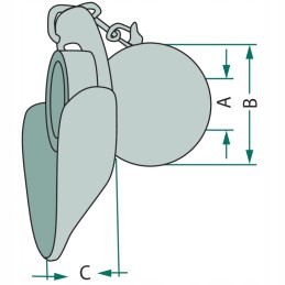 Kamuolys su apykakle 64mm 12mm walterscheid