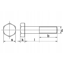 93112130109b varžtas su daliniu sriegiu m12 x 130