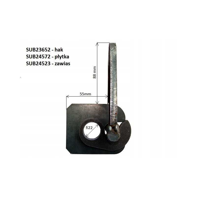 Apatinis šoninis vyris, apatinė šoninė anga, 22 tiesūs