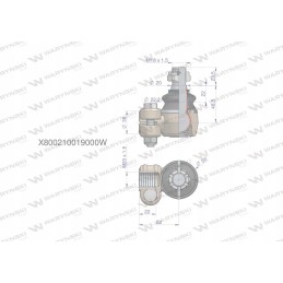 Vairo šarnyras m20x1 5 x800210019000 motoge