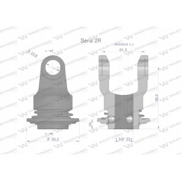 Veleno šakė su žiedu 1 3 8 z21 23 8x61 3 s