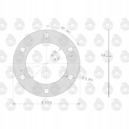 Parduota GTV dangčio tarpinė krazelitas 0 8mm c 330