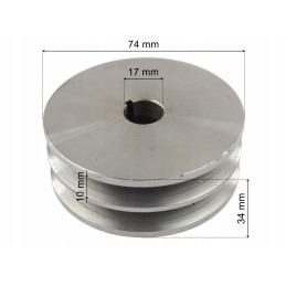 Kintamosios srovės generatoriaus skriemulys su 2 diržais, skersmuo 15, 83351652