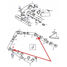 738357m1 išmetimo kolektoriaus metalinis žiedas
