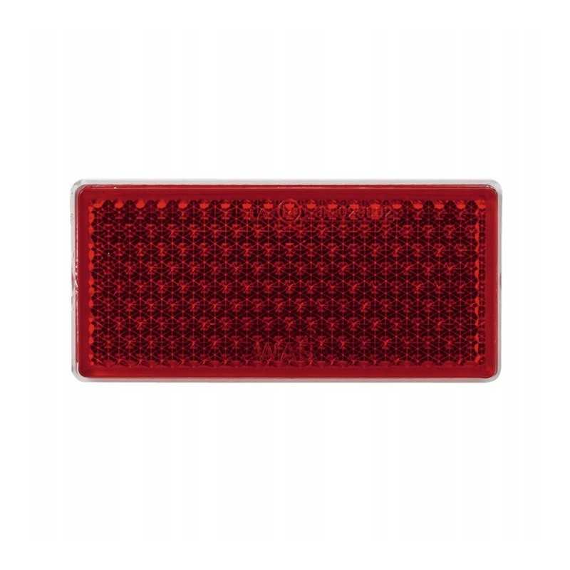 Raudonai klijuotas stačiakampis atšvaitas