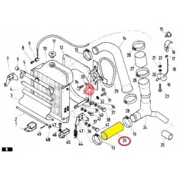 Apatinė radiatoriaus guminė žarna ursus c385 4 6 cil