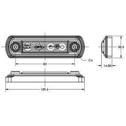 LED markerinės lempos priekabos priekabos