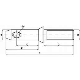 Apatinės trauklės kaištis 28x150 mm 2 kategorijos kramp