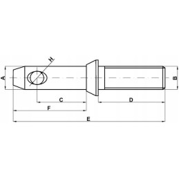 Apatinės trauklės kaištis 28x137 mm 2 kategorijos kramp