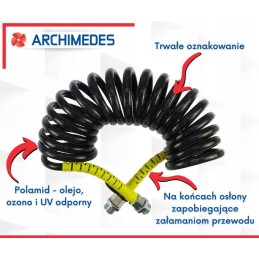 Spiralinis kabelis m 22x1 5 4 5m raudonas 452 711 0