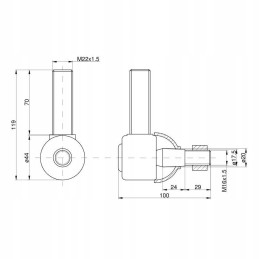 Zetor vairo stiprintuvo strypo jungtis 50552118 servo