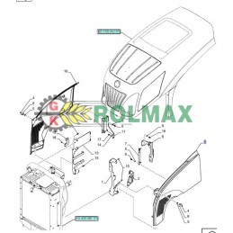 Kairysis šoninis skydelis new holland t5 cnh 47404701