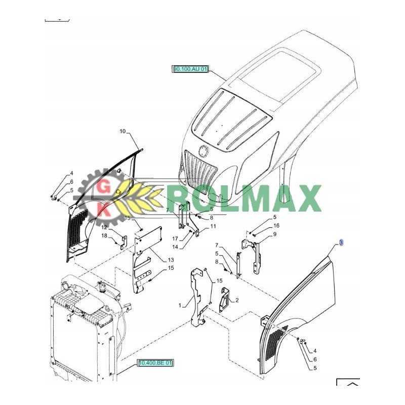 Kairysis šoninis skydelis new holland t5 cnh 47404701