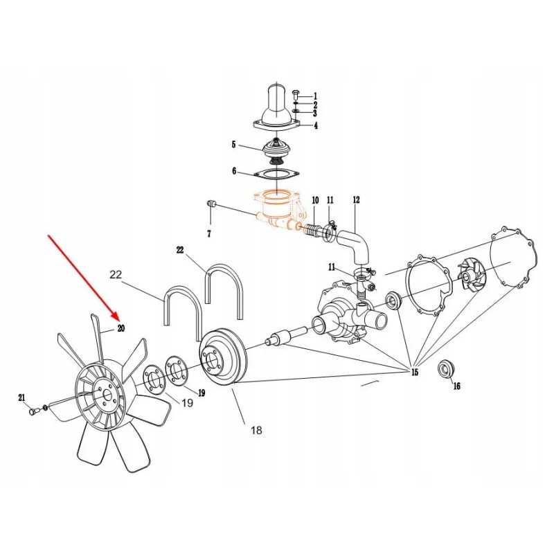 4te40 06300h variklio ventiliatorius