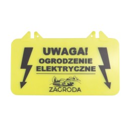 Elektrinės tvoros įspėjamasis ženklas su