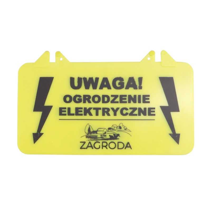 Elektrinės tvoros įspėjamasis ženklas su